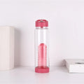 Madou 550ml BPA-Free Plastic Sports Water Bottle with Direct Drinking Fruit Infuser and Juice Shaker for Gym Outdoor Activities