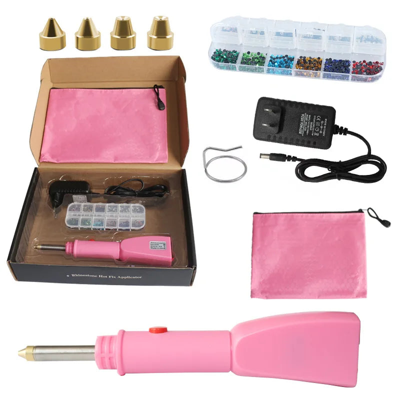 Automatic Air Suction Pick up Rhinestone Applicator Tool With Vacuum Pump Aspirator for HotFix Iron-On Rhinestones Clothes Dress
