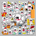 50PCS Factory Wholesale Phone Case Stickers Cute Funny Original Line Dog Stickers