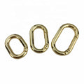 QIFENG  factory Wholesale custom logo zinc alloy gold Metal spring gate ring o ring buckle for handbag hardware
