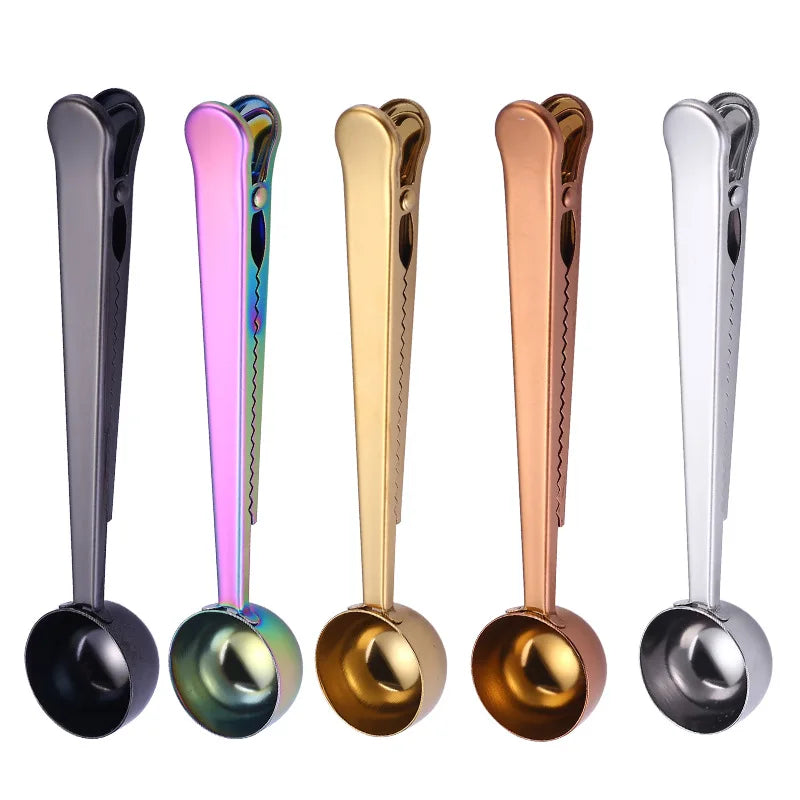 Stainless Steel Coffee Spoon with Clip