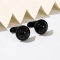 High-end Design Men's Cuff Links Alloy Round Fashion Black Gem Cufflinks Made in China