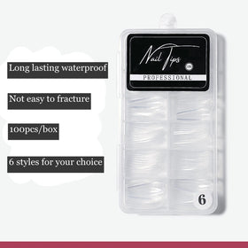 Misscheering New Style 100pcs Transparent Frosted Nail Art With Removable and Extended False Nails