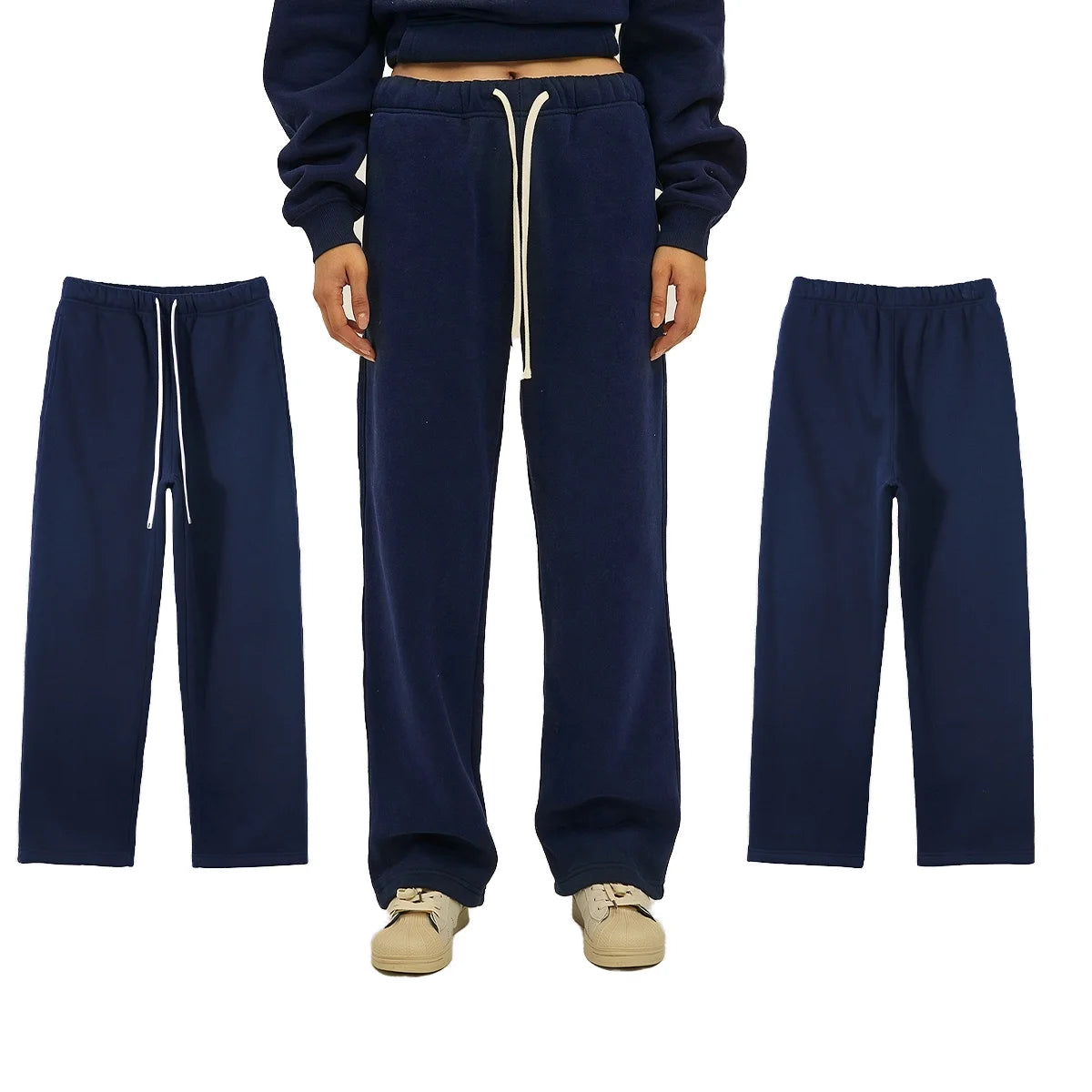 New Style Baggy Straight Leg Sweatpants 100% Cotton Sweatpants Jogger Custom Logo Sweatpants for Men