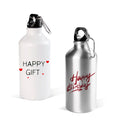 Topjlh Sublimation Blanks Aluminum Water Bottle Heat Press 500ml 600ml Sport Water Bottle with Carabiner