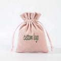 Custom Logo High Quality Flannel Cosmetic Storage Bags Drawstring Pouches Suede Jewelry Packaging Pouch Velvet Gift Bag