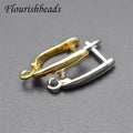 Anti Fading 18K Real Gold Plated Smooth Surface U Shape Earring Hook Clasps for DIY Woman Jewelry Making