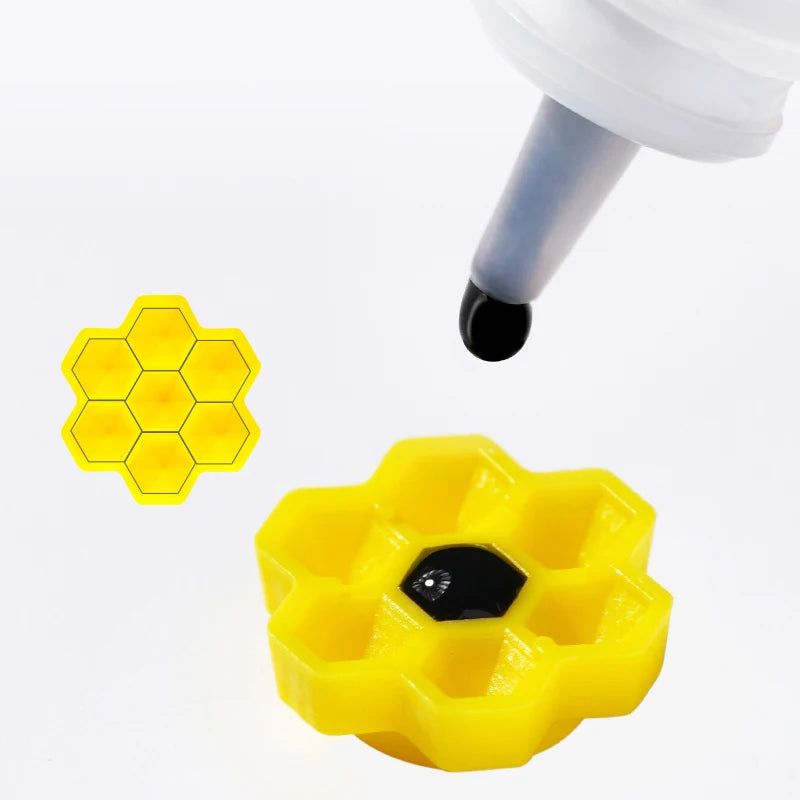 Yellow Eyelash Extension Glue Holder Honeycomb Shaped Eyelash Grafting Glue Pad Lashes Glue Cup Honeycomb Tattoo Ink Cup