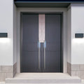 JHR Italian Luxury Design Entrance Door Exterior Security Front Pivot Door Modern Entry Black Aluminum Pivot Door