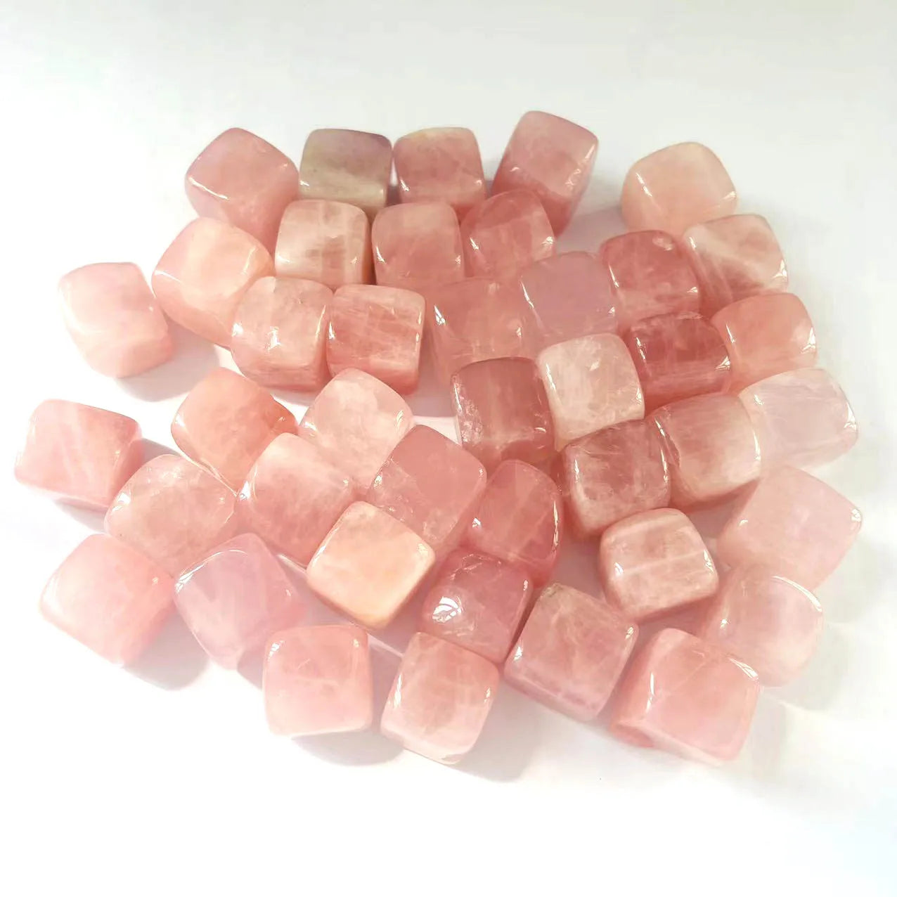 Natural Rose Quartz Cubes High Quality Rose Quartz square for Decoration