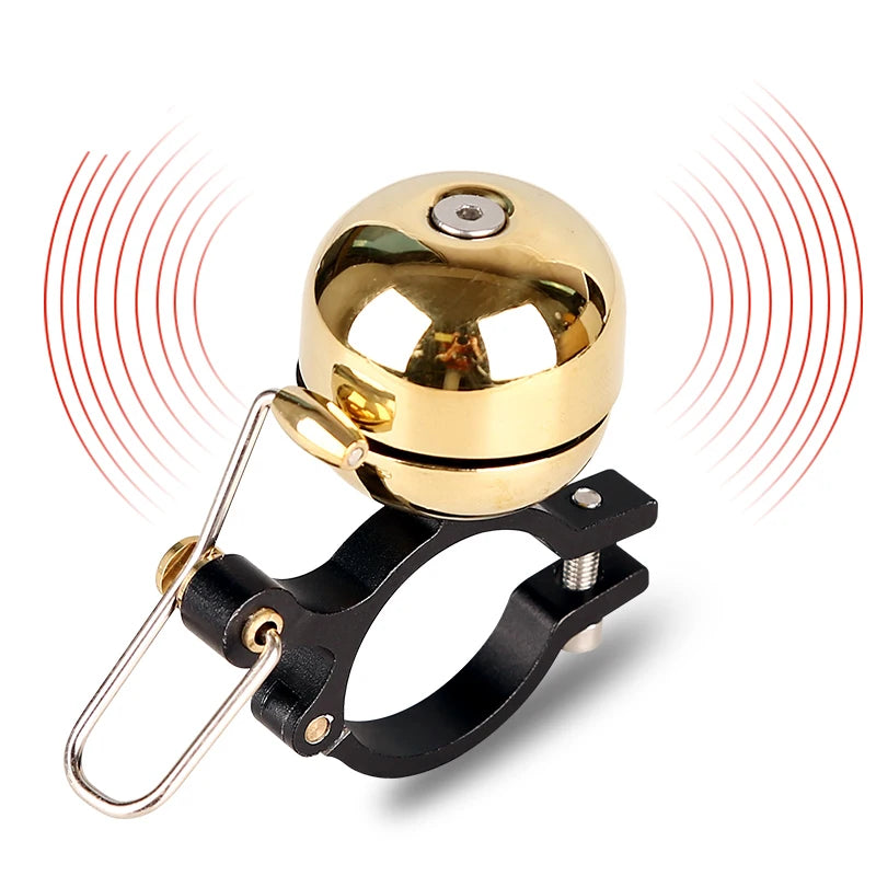 Bicycle Bell Bike Horn Pure Copper Loud Sound Handlebar Adjustable One Touch Road Mtb Foldable Bike Alarm