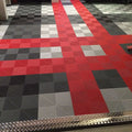 High Density Exercise Gym Terrace Board Gray 18 Mm Flexibility Slat Flooring Garage for Tiles