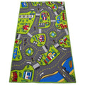 Large Multi-Color Educational Car Puzzle Rug Kids Playmat for Road and Traffic Carpet for Child's Room or Camping Use