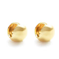 Chris April Brass PVD Plated Gold Silver Chunky Ball Shape huggies Hoops Earring