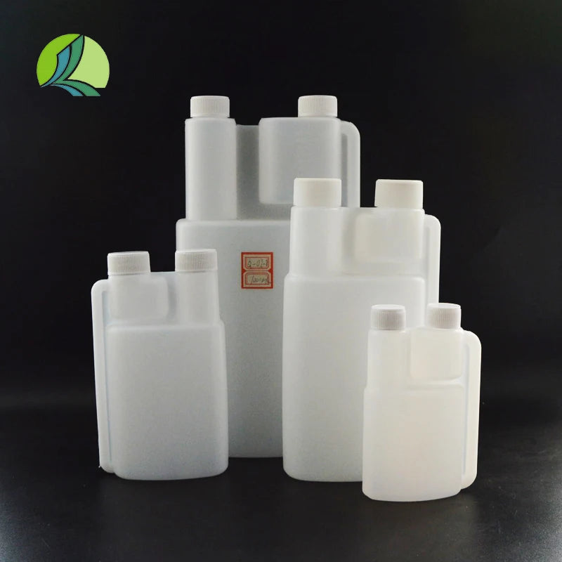 100ml 250ml 500ml 1000ml HDPE Plastic Double Chamber Metering Bottle Laboratory Double Neck Bottle Dispenser