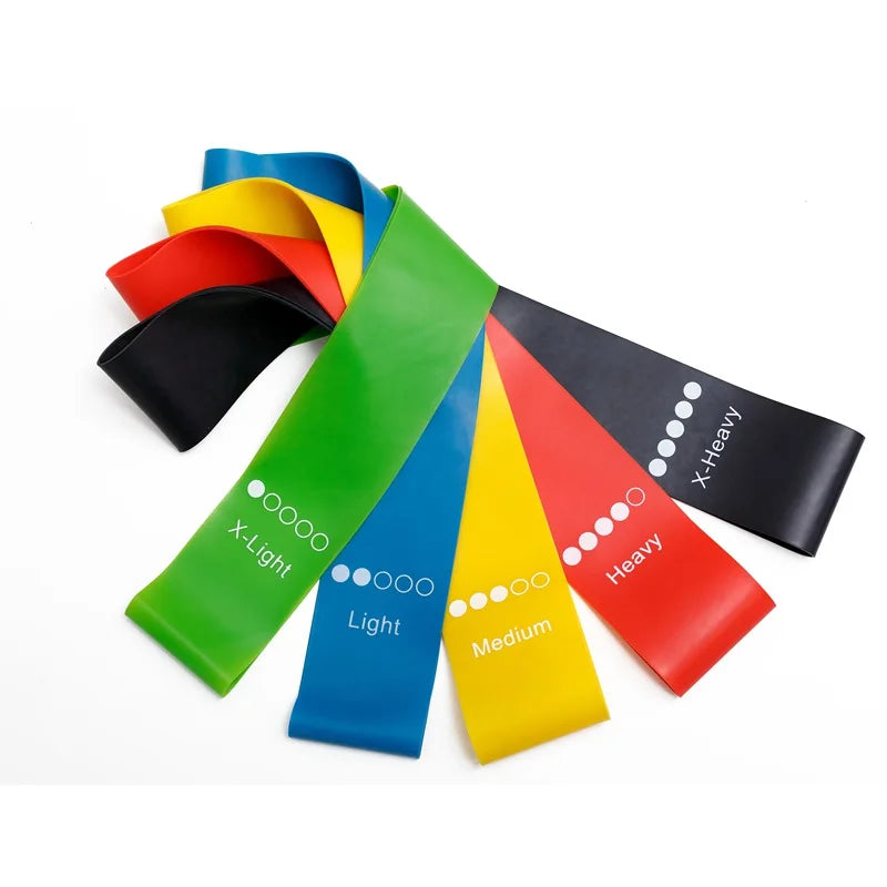 Home Exercise Latex Elastic  Fitness Loop Resistance Bands With 5 Different Resistance Levels for Gym&Training