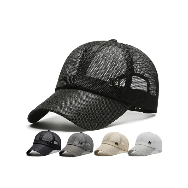 Wholesale Unisex Summer Full Mesh Baseball Cap Breathable Sports Hat with Sporty Style Common Fabric Feature
