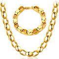 Hip Hop Simple Design 18k Gold Plated Men Necklace Chain
