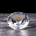 Golden Custom 60mm Wedding Souvenirs Guests Crystal Glass Diamond