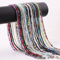 New Design 2mm 3mm Faceted Natural Stone Moonstone Quartz Handmade Beads Gemstone Choker Necklace Women Jewelry JNK9357