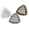 RB062 Custom Fancy Design Triangel Crystal Rhinestones Buttons for Shirt Skirt Sweater Metal Shank Button Summer