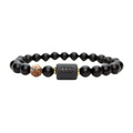 2024 New 8mm Matte Black Onyx With 7 Chakra Reiki Set Star Sign Charm Beaded Bracelet