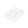 Custom Lidded Divided Storage Box Transparent Acrylic Desktop Organizer for Cosmetics & Jewelry