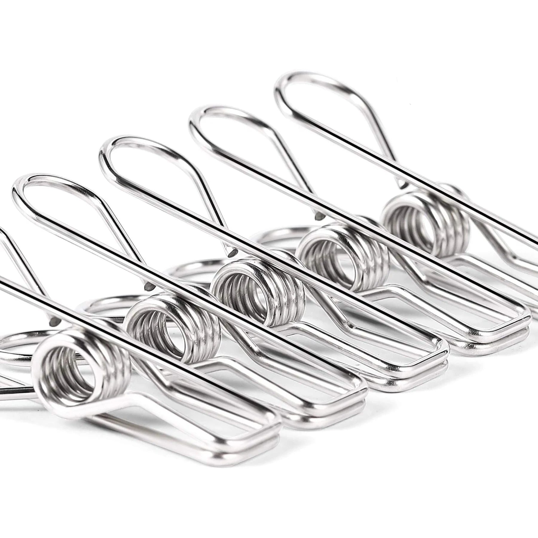 Clothespins Spring Clips Drying Pegs Clamps Kitchen Food Bag Clips Multipurpose Stainless Steel for Clothesline Outdoor PVC DY