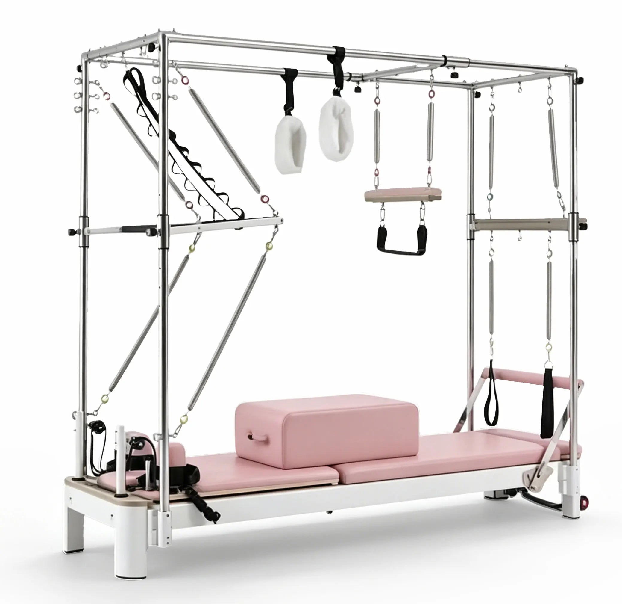Commercial Studio Pilates Equipment White Aluminium Pilates Cadillac Reformer Balance Training Machine Home Pilates