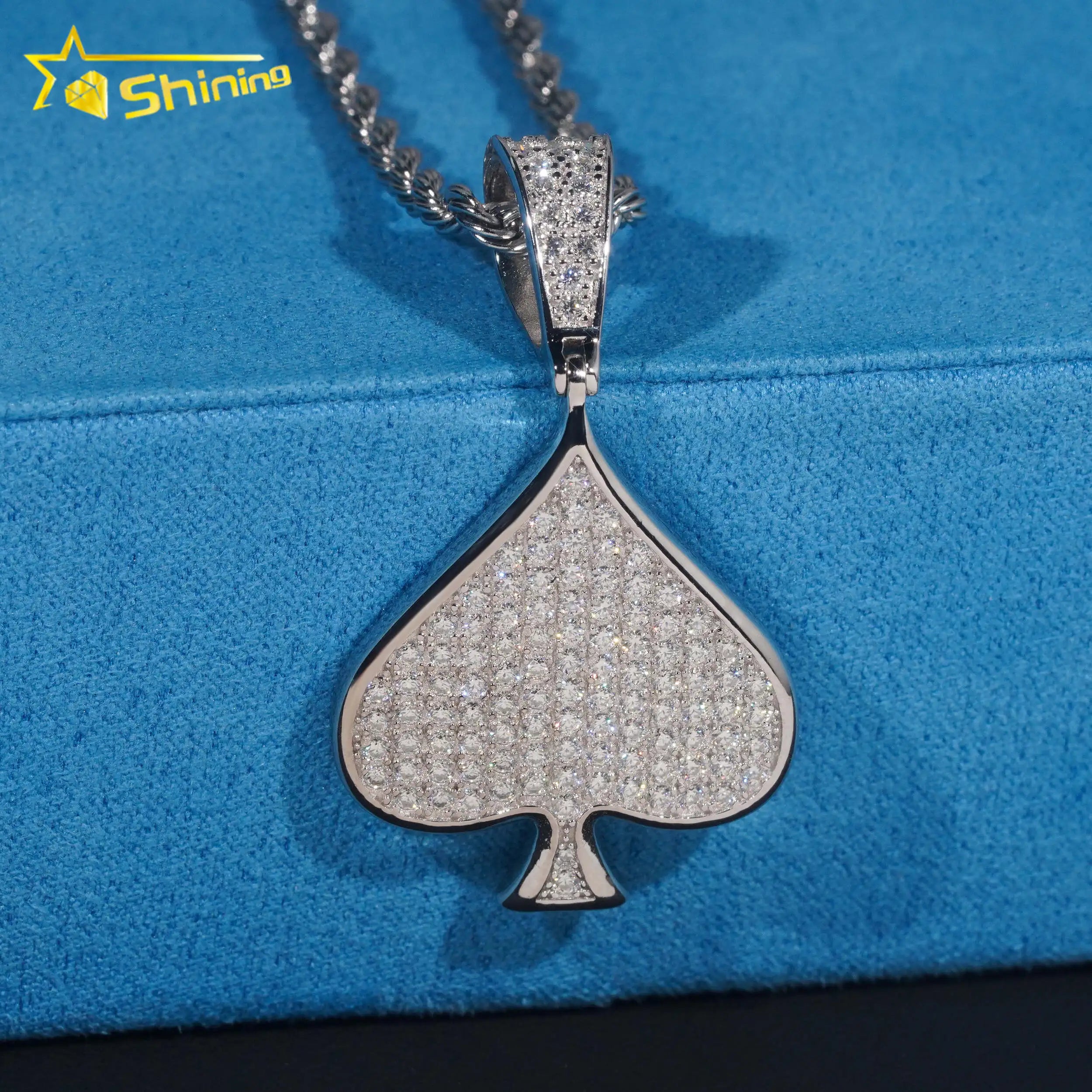Hip Hop Jewelry Iced Out Moissanite Pendant Men Women 925 Sterling Silver Fashion Pendant for Necklace