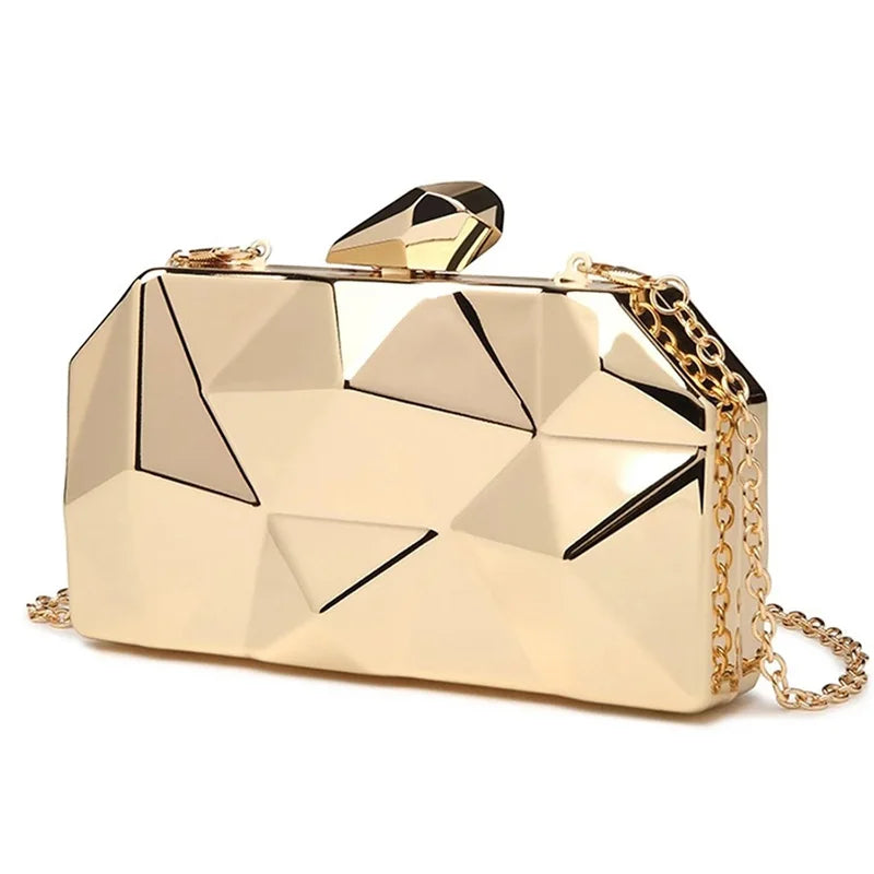 2025 Geometric Evening Bag Clutch Bags Elegent Chain Women Handbag  Party Shoulder Bag  Acrylic Box