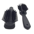 Salon Equipment Paddle Detachable Black Resin Cushion Waterproof Vent Massage Denman Detangler 9 Row Brush
