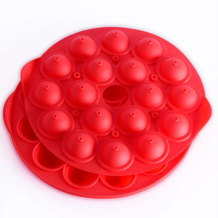 Silicone 18 Cavity 3D  Ball Cube Lollipop Candy Mould Candy Chocolate Muffin Cups Mold