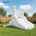 New Design White PVC Tarpaulin Inflatable Water Slide Kids Home Backyard Swimming Pool Model Double Stitching Repair Sea