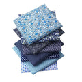 8pcs Precut 50cm X 50cm Floral Patterns Quarter Navy Blue 100% Cotton Eco-Friendly Durable Quilting Squares Bundles Patchwork