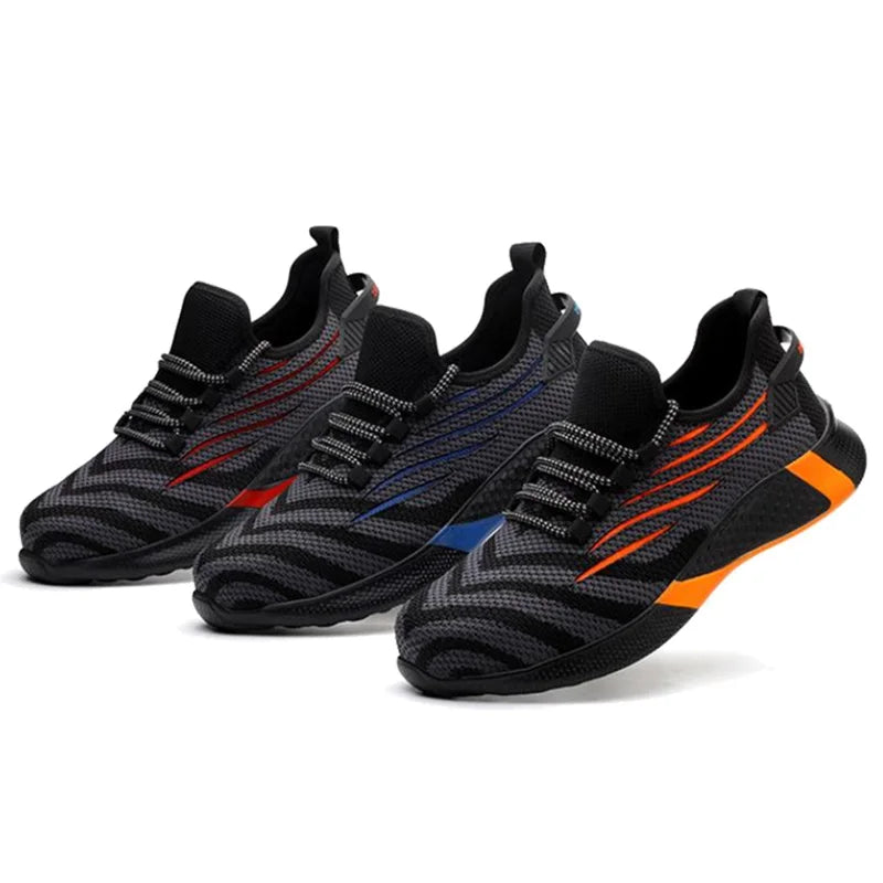 AMAWEI Safety Shoes Men Work Safety Shoes Sneakers Indestructible Work Shoes FZ-55