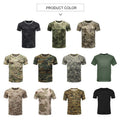 Men Casual Short Sleeve T Shirts Custom Printed 100%Polyester T Shirts Camouflage T-Shirt Quick Dry Outdoor Gym Male Clothing