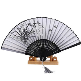 Custom Printed Logo Bamboo Hand Customized Held Folding Fan Tourist Souvenir