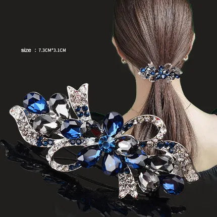 Wholesale Korean Bling Crystal Accessories Fashionable Hair Clips Girls Sets Alloy Hairgrips Girls