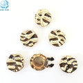 Custom Gold Liquid Metal Disc Hammer Button Covers Jewel for Women Men Shirt Cuffs Removable Button Clip Accessories Decoration