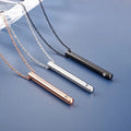 Wholesale Stainless Steel Cylinder Cremation Jewelry Ashes Pendant Urn Necklace Perfume Bottles Necklaces
