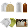 Rainbow Arch Candle Mold Geometric Silicon Molds for Resin Craft Candles Soap Tray Home Decoration Arch Candle Mold Rainbow