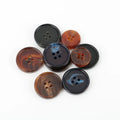 Popular Wholesale Natural Horn Button Customized Dyeing 4 Hole Real Horn Buttons for Shirt Suit