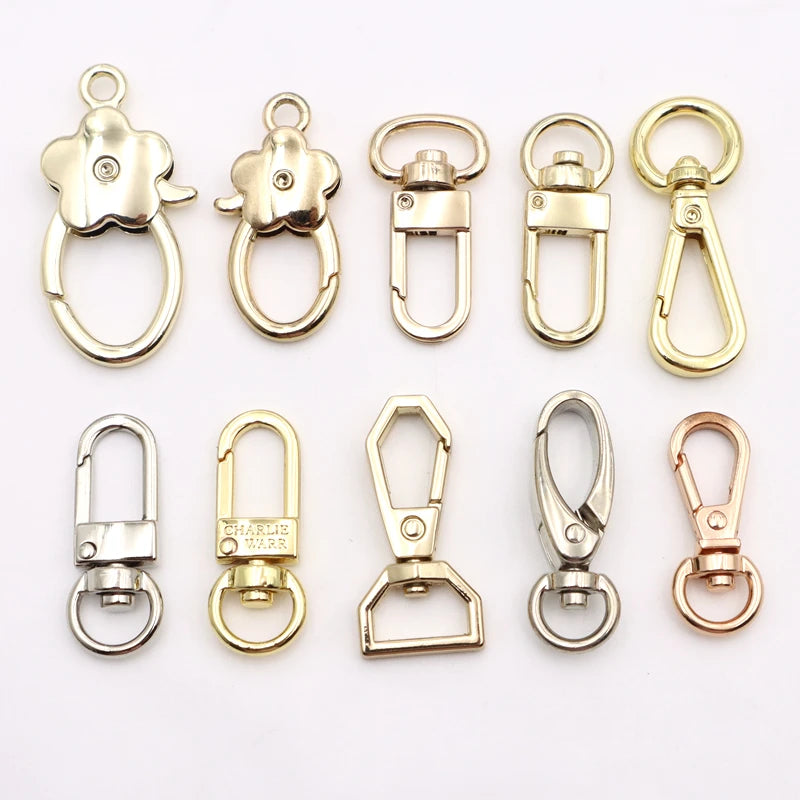 High End Mini Gold Swivel Lobster Clasp Hook Elegant Key Chain Accessories