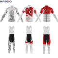 HIRBGOD Men's Popular Cycling Jersey Long Set Quick-dry Bike Apparel Singapore Cycling Long Bib Gel Padded Pants