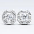 Ready to Ship Iced Out Bling Bling VVS1 Moissanite Diamond Popular 925 Sterling Silver Men Stud Earrings Hip Hop Earring