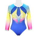 Wholesale Plus Size Long Sleeve Paneled Gymnastics Leotards Customizable Design Training & Dance Wear OEM Service