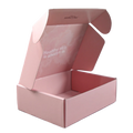 Custom Double Sided Printed T-shirt Packaging Box pink Wig Corrugated Box With Your Own logo