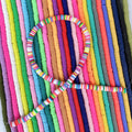 Wholesale 1*6mm Mixture Colors Round Flat Slice Soft Polymer Clay Heishi Beads Clay Beads for Jewelry Making