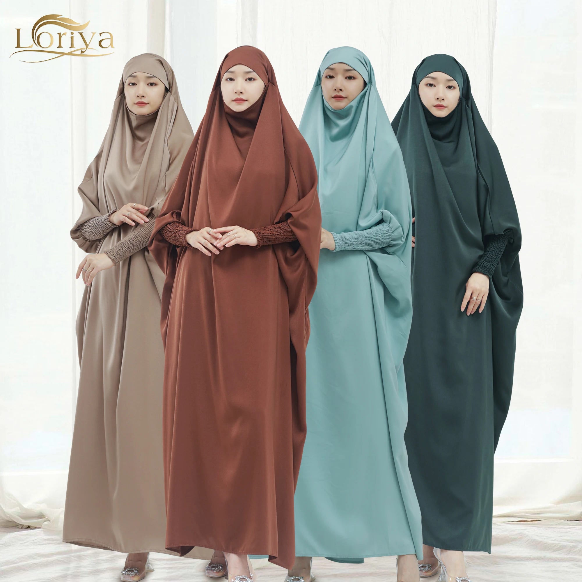 2023 Latest Eid Hoodie Muslim Women Hijab Dress Prayer Garment Jilbab Abaya Long Full Cover Ramadan Gown Abaya Dubai Women